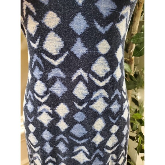 Time And Tru Women's Blue Rayon Round Neck Sleeveless Casual Knee Length Dress L - Picture 3 of 12